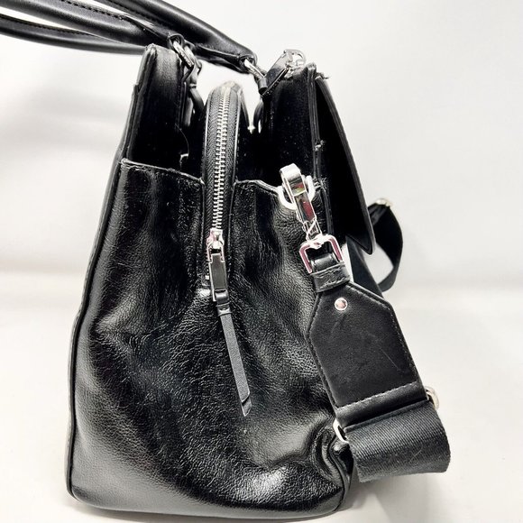 Calvin Klein Black Faux Leather Tablet / Business / Oversize Purse Convertible - Picture 5 of 13